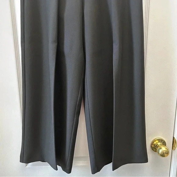 Topshop Wide Leg Pants High Waisted Cropped Pleated Palazzo Black Size 4 NWT - Picture 6 of 15